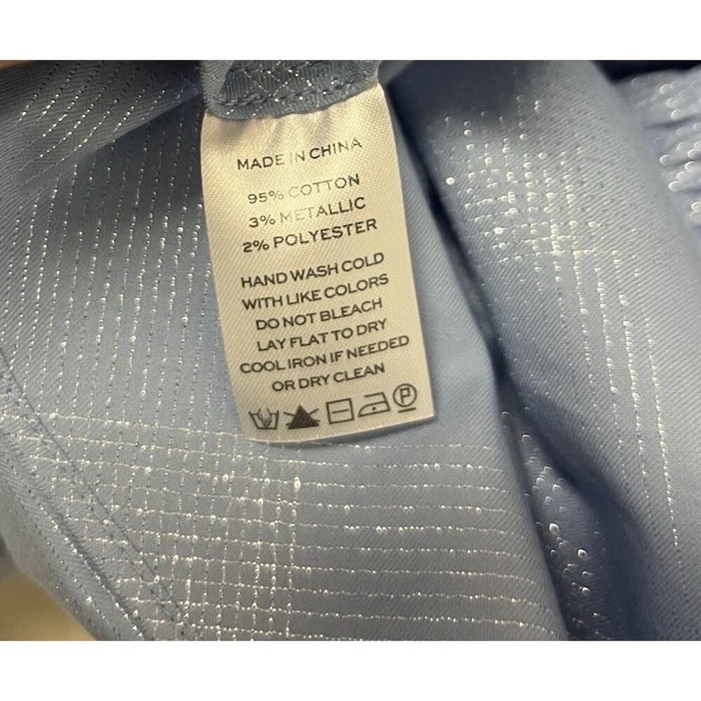 NWT Hill House The Athena Nap Dress in Light Blue Glitter Check Size XS New - Picture 6 of 6